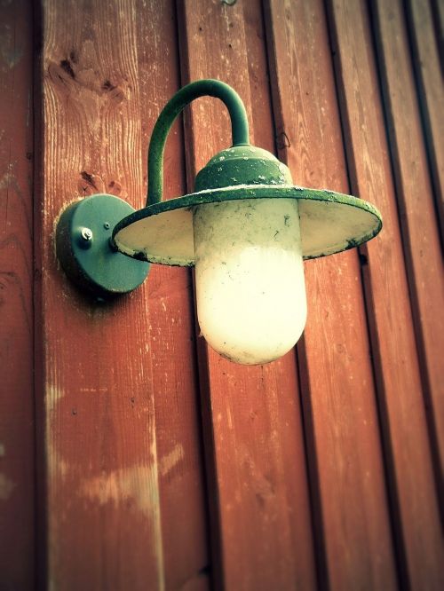 lamp wooden wall lantern