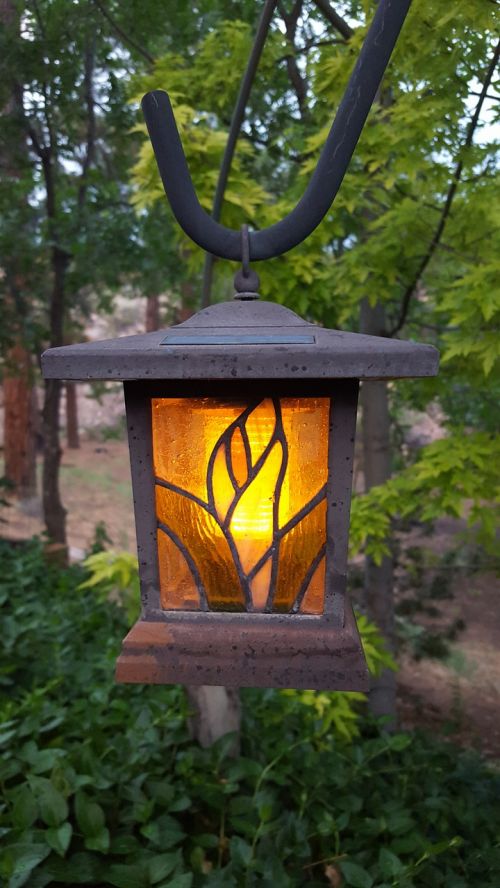 lamp garden dusk