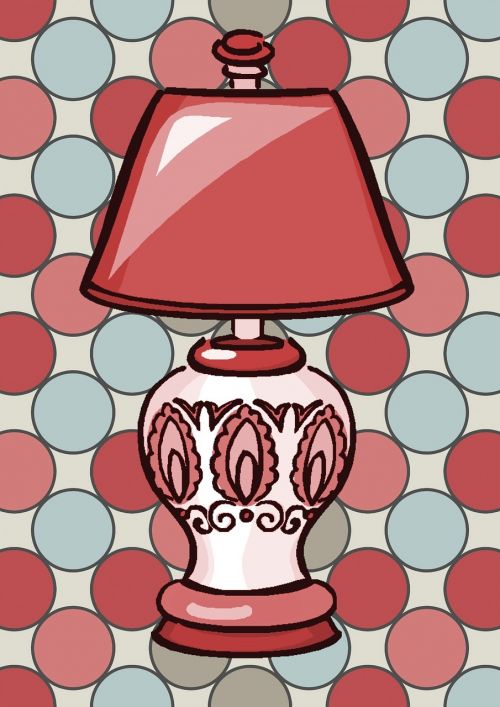 lamp red modern