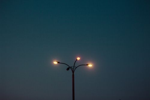 lamp post lights night