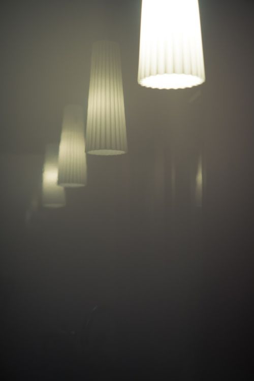 lamps mirror foggy