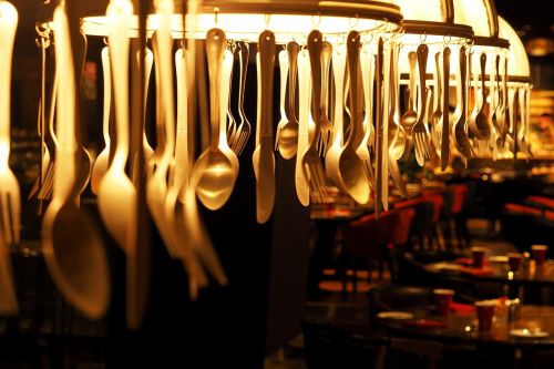 lamps utensils spoon fork