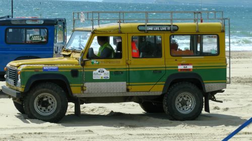 Land Rover Jeep On The Beach