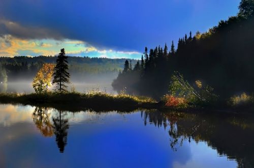 landscape reflections lake