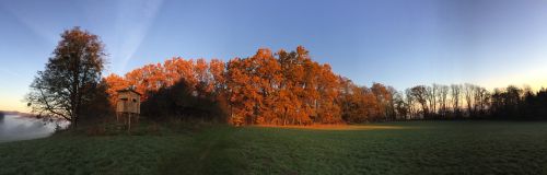 landscape autumn morning