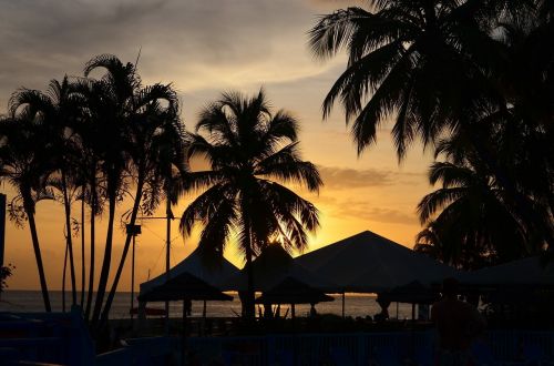 landscape martinique sunset