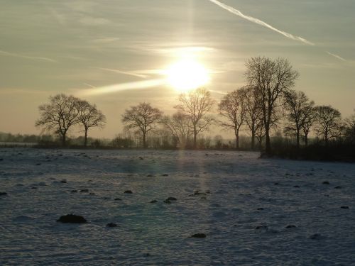 landscape winter sky