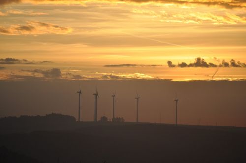 landscape wind turbine cloud