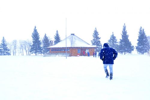 winter snow people