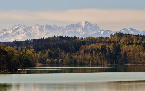 landscape easter lake iffeldorf