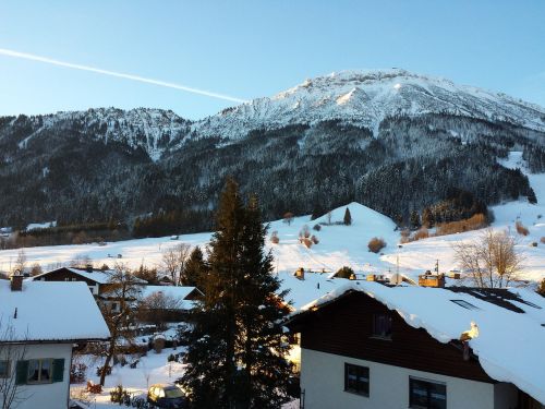 landscape snow mountains