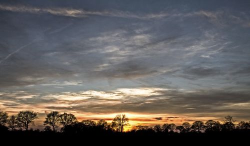 landscape sunset evening sky