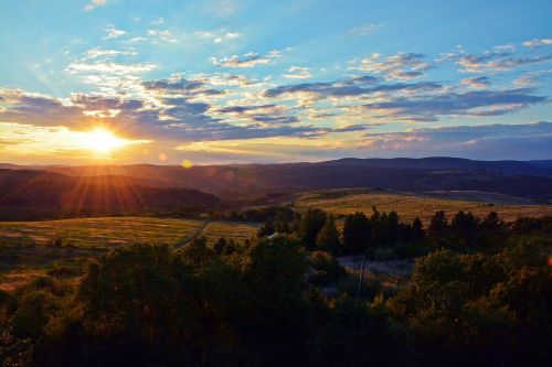 landscape sunset nature