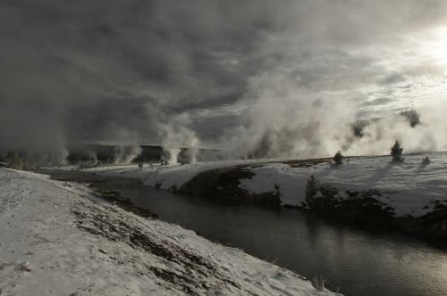 landscape yellowstone national park wyoming