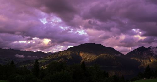 landscape mountains sky