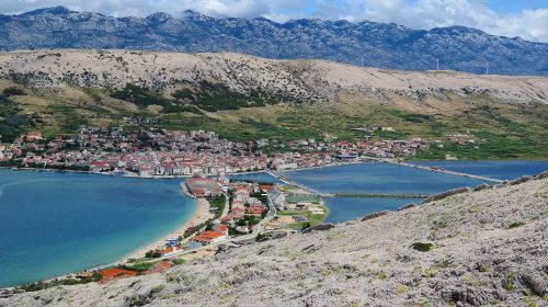 landscape mountains sea