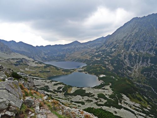 landscape mountains lake