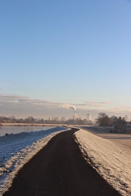 landscape winter frost