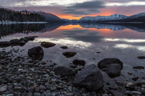 landscape sunset apgar mountains