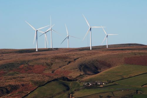 landscape fields wind