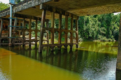 landscape river landscape bridge