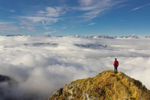 landscape sea ​​of ​​clouds alpine panorama