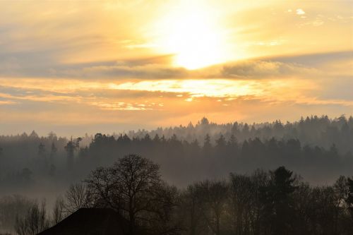 landscape morgenrot autumn