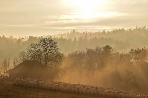 landscape morgenrot autumn