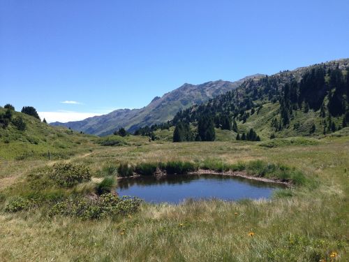 landscape mountain pond