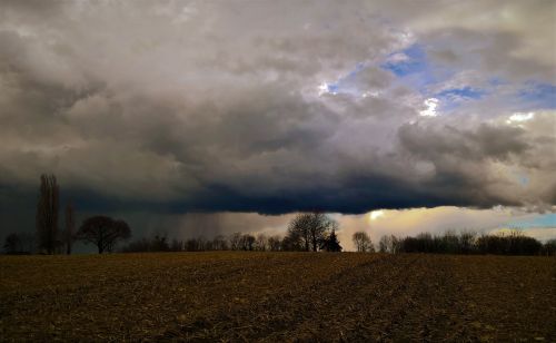 landscape early spring storm