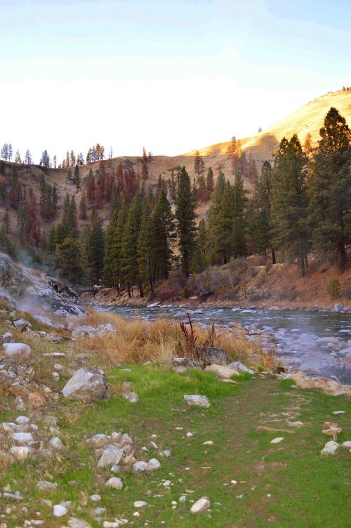 landscape hot springs mountains