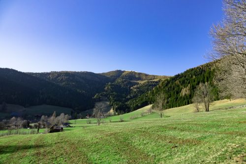 landscape mountain blue sky