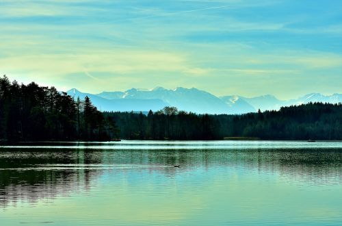 landscape easter lake iffeldorf