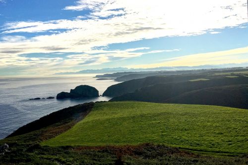 landscape sea mountain