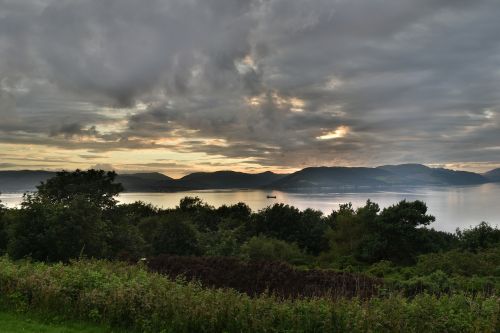 landscape clouds river