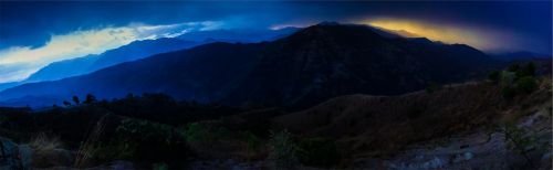 landscape mountains dark