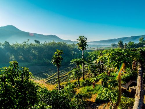 landscape mountains north thailand