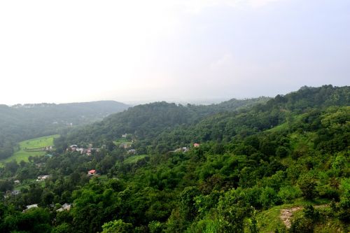 landscape hills rainy season