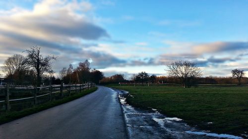 landscape field clouds