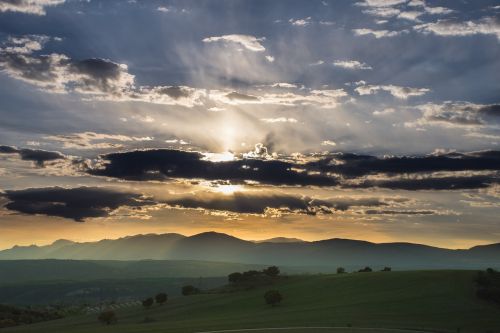 landscape sunset sun