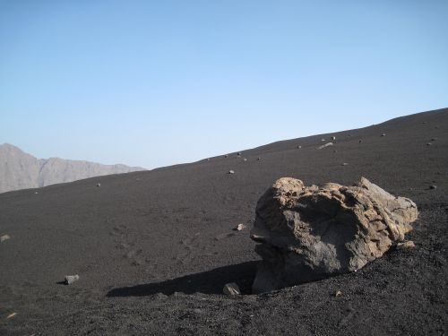 landscape volcano lava sand