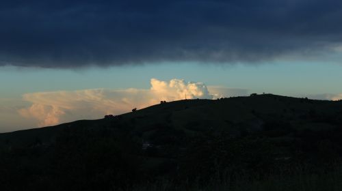 landscape clouds hill