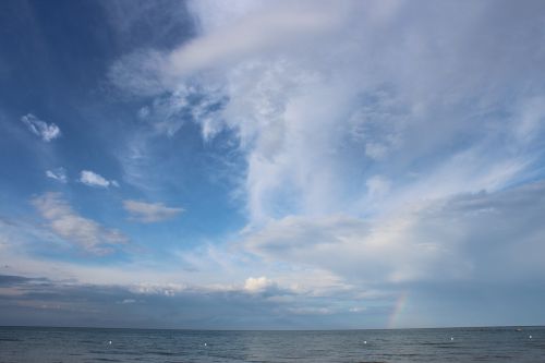 landscape sea rainbow