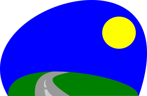 landscape road horizon