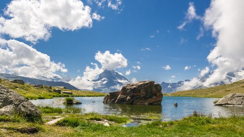 landscape  lake  mountains