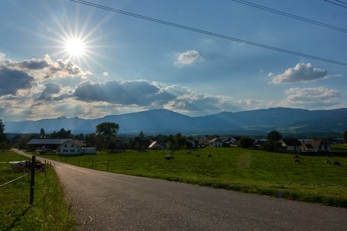 landscape  sun  road