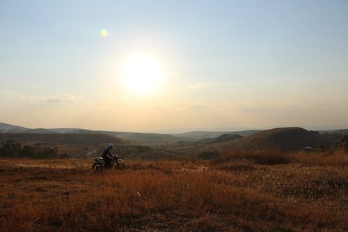 landscape  idyll  motorcycle