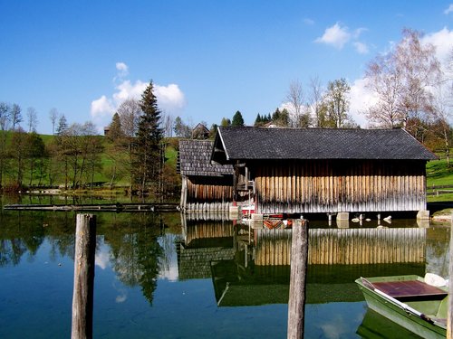 landscape  lakeside cabin  idyllic environment