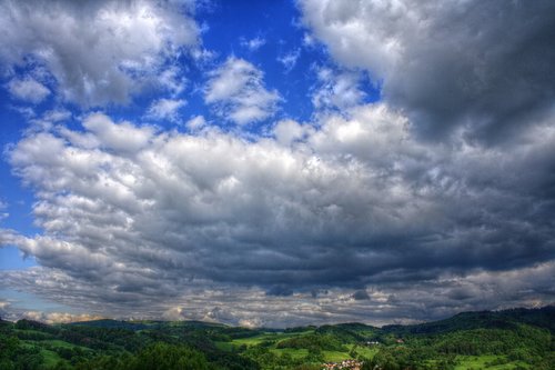 landscape  clouds  odenwald