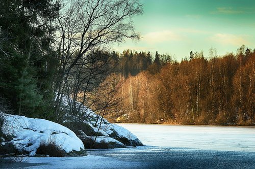 landscape  winter  water